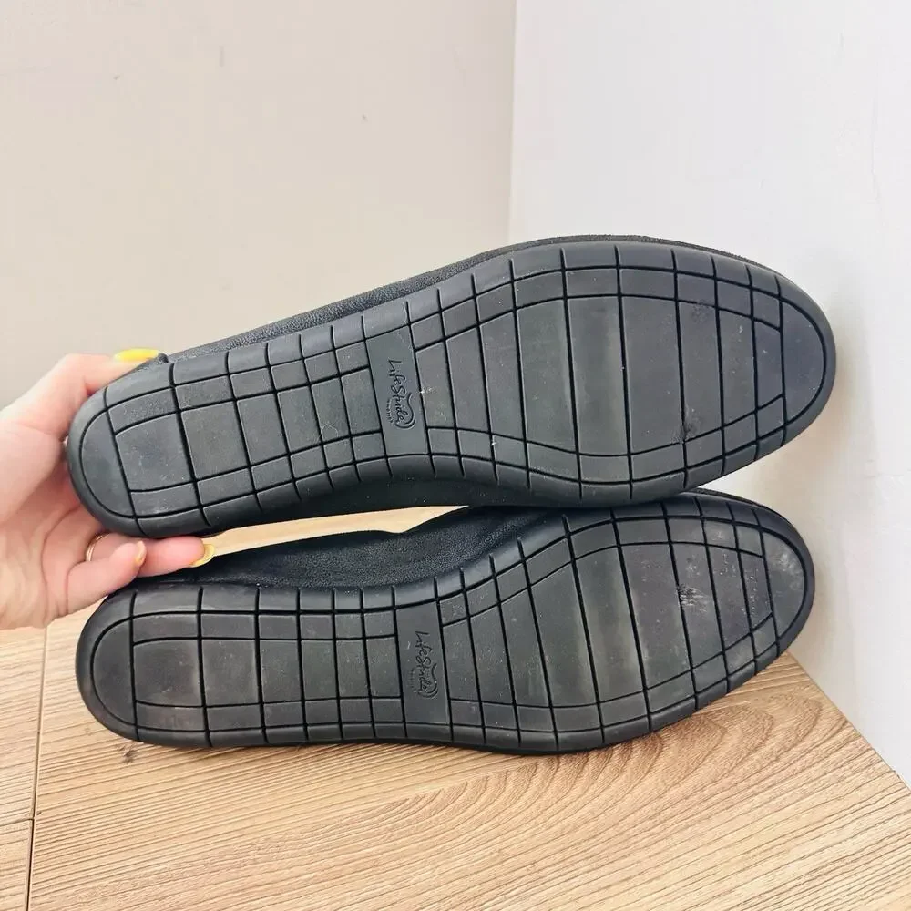 LifeStride Drew Black Suede Loafers Women’s Size 10